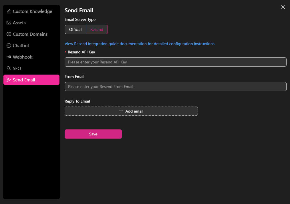 Resend Configuration